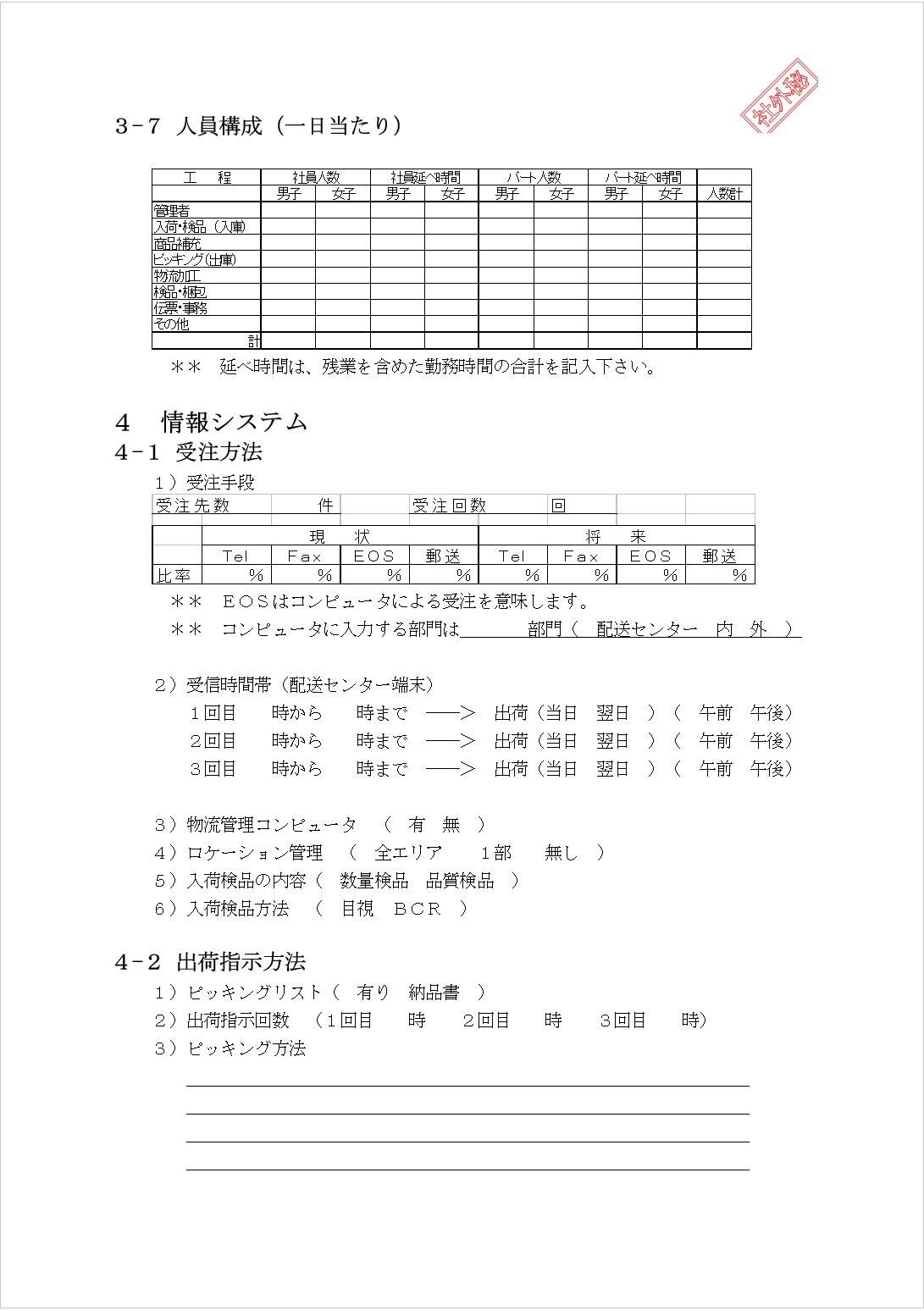 3-7 人員構成 / 4. 情報システム