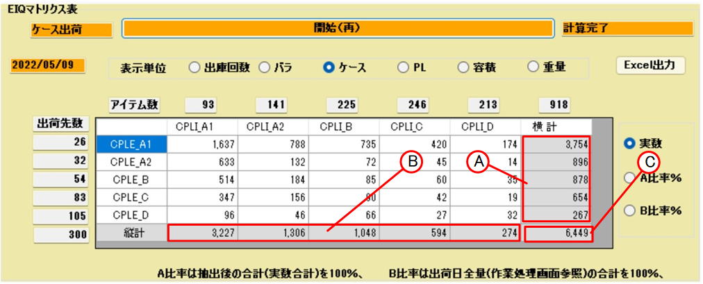 EIQマトリクス集計表（Tera計算1）