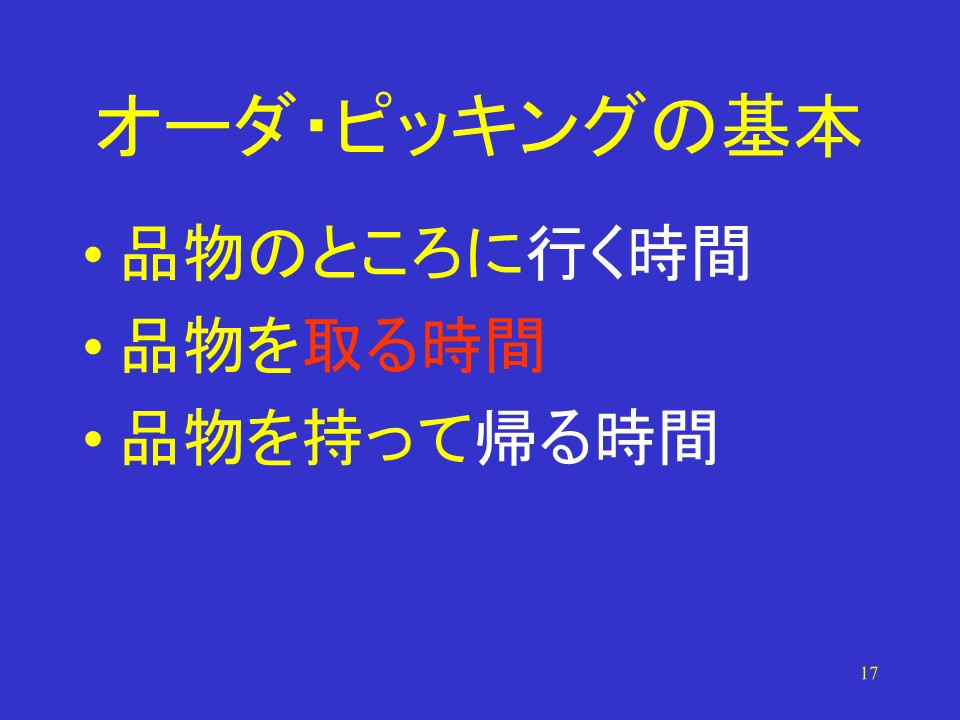 オーダ・ピッキングの基本と改善