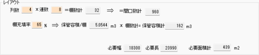 フロー棚の構成と支柱共有